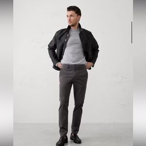 Ermenegildo Zegna Gray Cotton Chino Pants 33 Straight Tailored Luxury Trousers